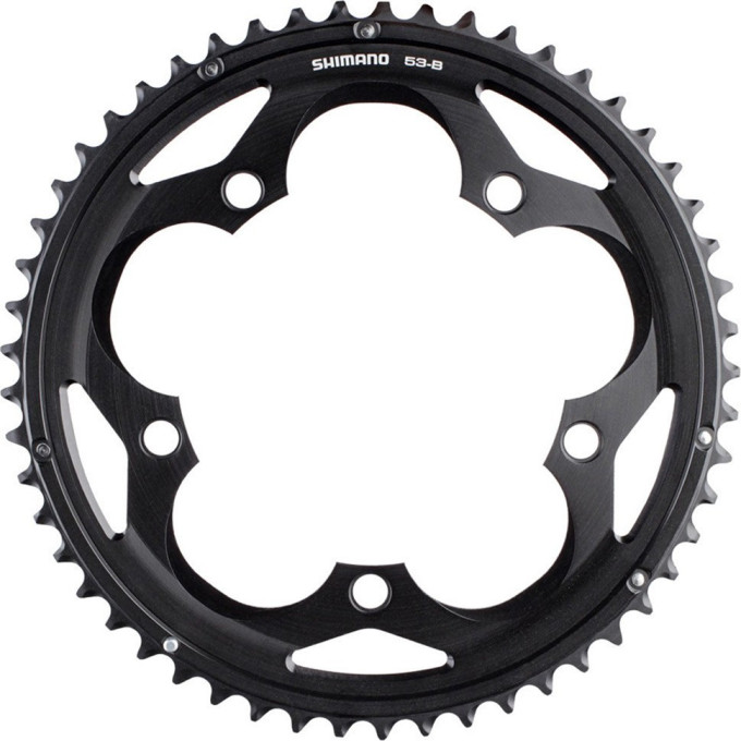 Звезда передняя SHIMANO 105, для FC-5700L, 53T-B черная Y1M398160